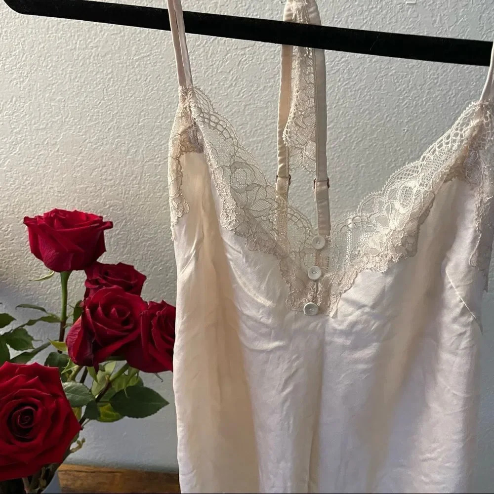 autograph clothing ivory lace trim slip top - Picture 2 of 14